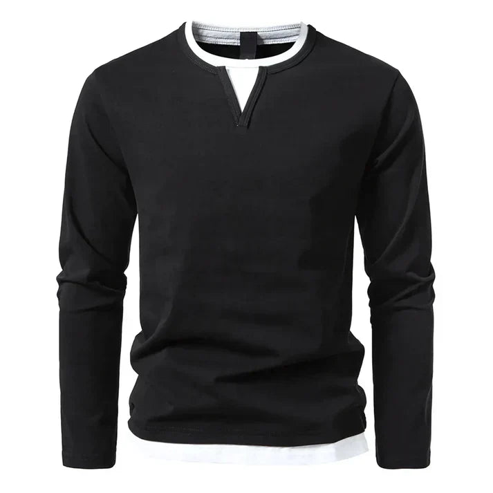 Alwin | Tricou cu mânecă lungă premium din bumbac pieptănat