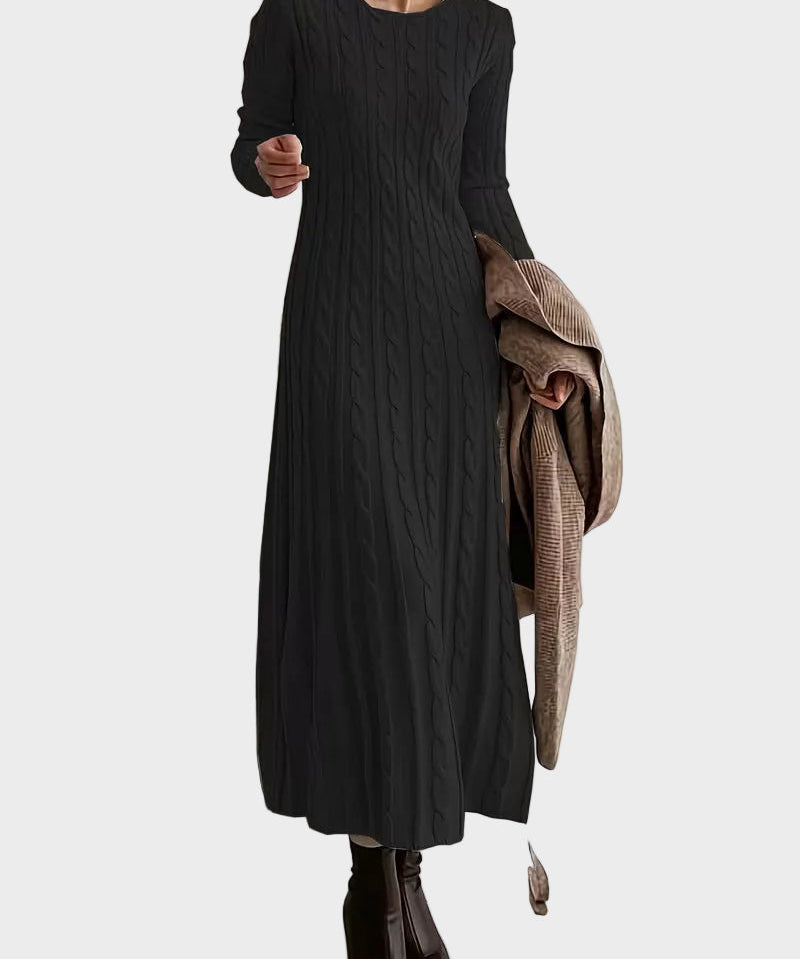 Alina – Rochie midi din tricot împletit