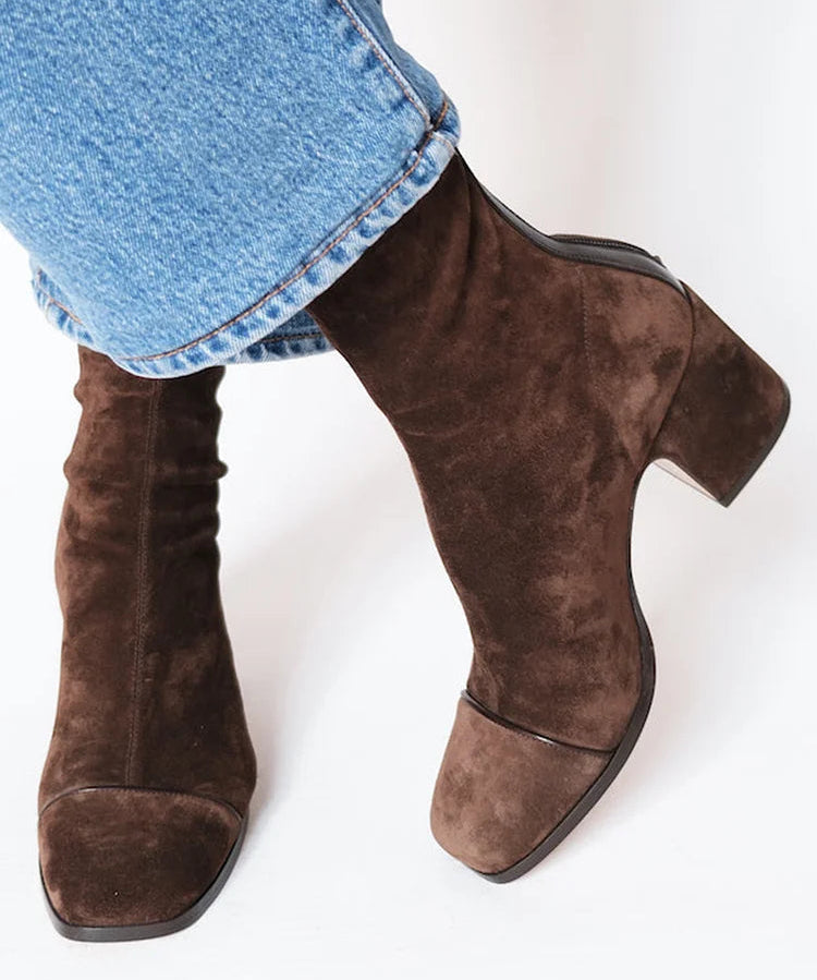 Victoria – Botine Cu Toc Pătrat