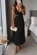 Dorina – Rochie Midi Plisată cu Linie Clasică
