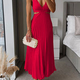 Dorina – Rochie Midi Plisată cu Linie Clasică