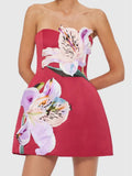 Narcisa – Rochie Mini cu Top Tub Brodat Floral