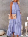 Sorina – Rochie Maxi cu Bretele și Volane