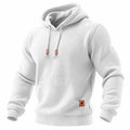Daniel - Tricou sportiv pentru bărbați, cu mâneci lungi, din material texturat, cu glugă