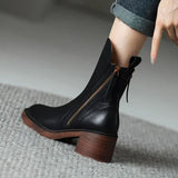Valorine | Botine elegante din piele ecologică cu toc confortabil