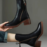 Valorine | Botine elegante din piele ecologică cu toc confortabil
