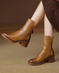 Valorine | Botine elegante din piele ecologică cu toc confortabil