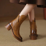Valorine | Botine elegante din piele ecologică cu toc confortabil