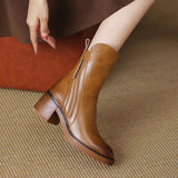 Valorine | Botine elegante din piele ecologică cu toc confortabil