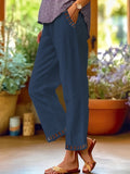 Wren – Pantaloni Croiți Relaxați cu Detalii Contrastante