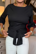 Daria – Top elegant cu fundă la talie