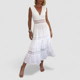 Sadie – Rochie Cămașă de Damă cu Dantelă și Decolteu în V