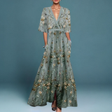 Amara – Rochie de Damă Florală Lungă Elegantă și Atemporală