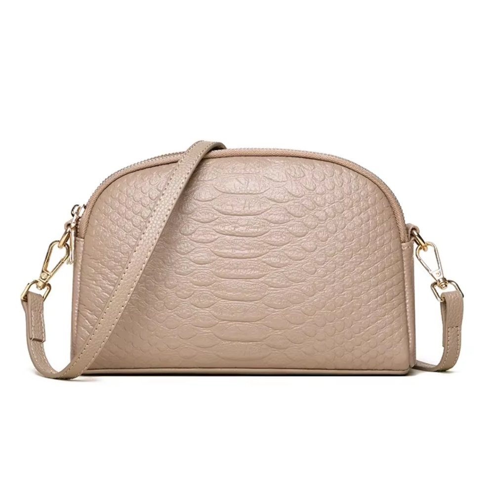 Cora — Mini Geantă Crossbody cu Textură Exotică