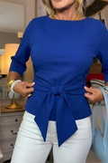 Daria – Top elegant cu fundă la talie
