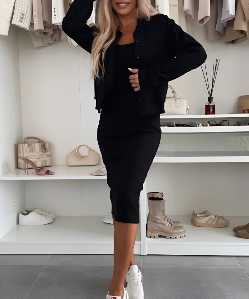Benonia – Set midi cu cardigan