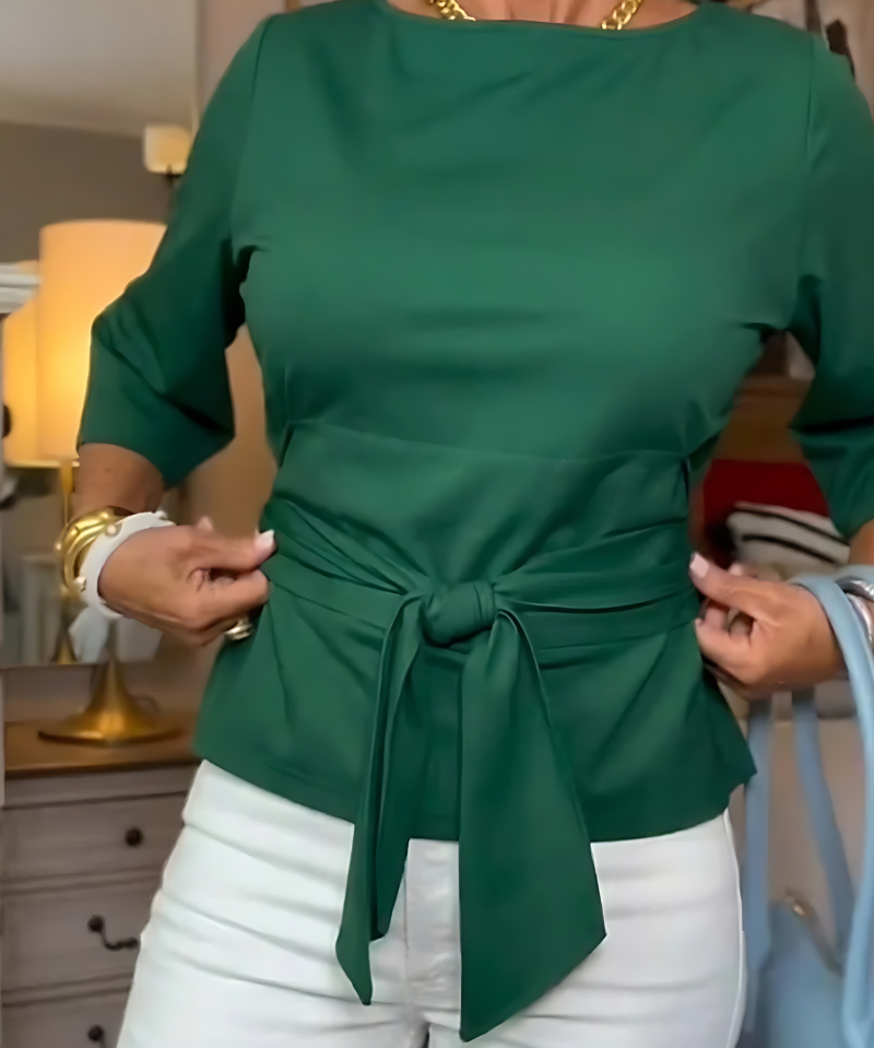 Daria – Top elegant cu fundă la talie