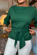 Daria – Top elegant cu fundă la talie