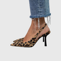 Isabelle – Lodičky s volnou patou a leopardím vzorem