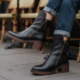 Valorine | Botine elegante din piele ecologică cu toc confortabil
