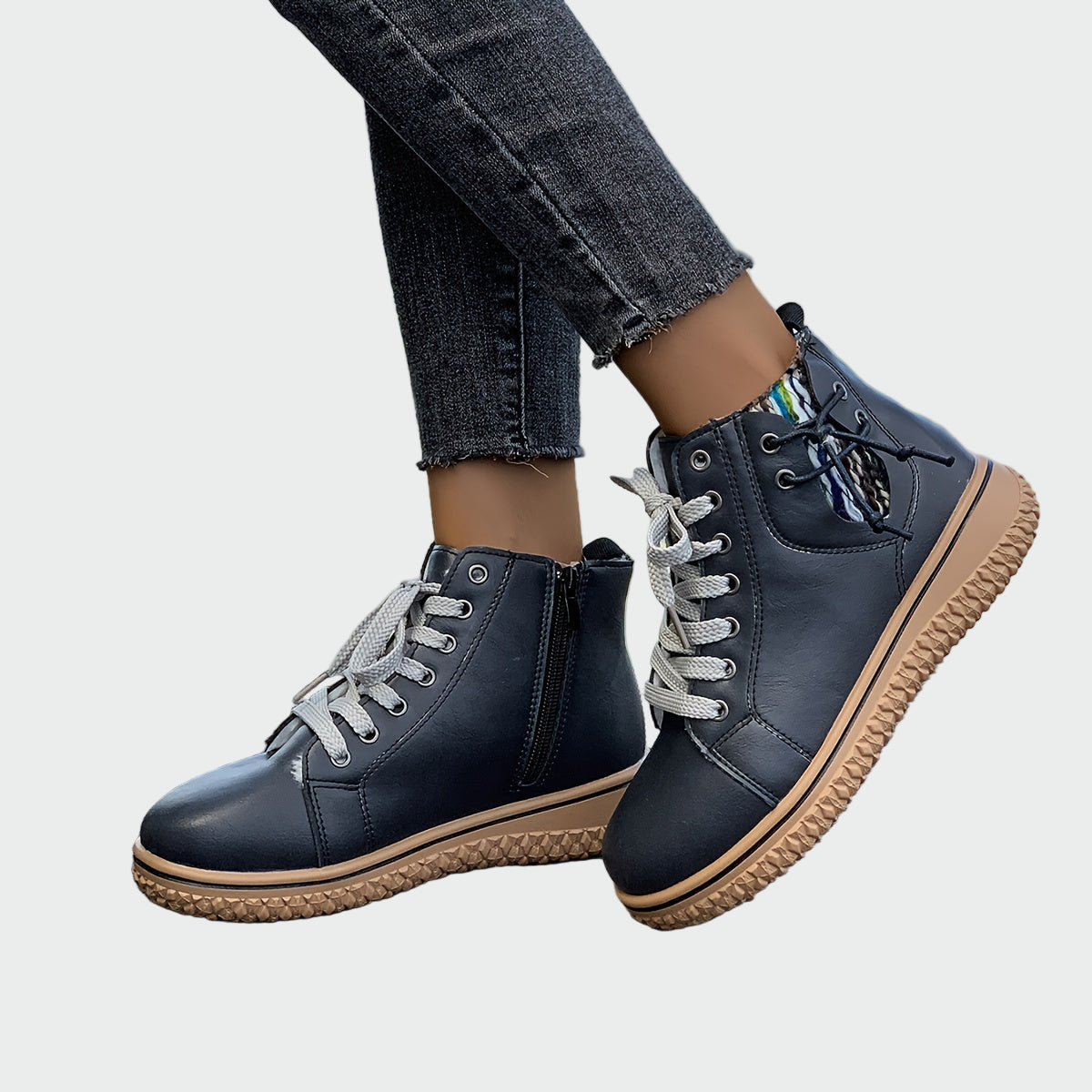Brancha - Botine din piele ecologică până la gleznă