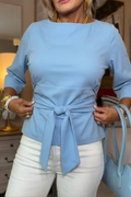 Daria – Top elegant cu fundă la talie