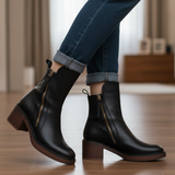 Valorine | Botine elegante din piele ecologică cu toc confortabil