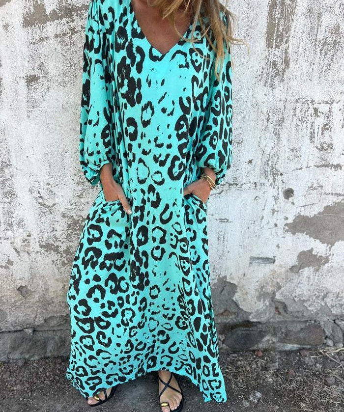 Flavia – Rochie lungă imprimată
