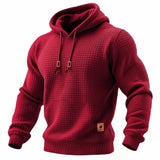 Daniel - Tricou sportiv pentru bărbați, cu mâneci lungi, din material texturat, cu glugă