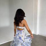 Gina – Rochie Maxi Brodată cu Detalii Florale