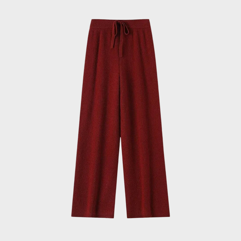 Pantaloni cu Talie Înaltă și Picior Larg