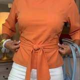 Daria – Top elegant cu fundă la talie