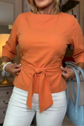 Daria – Top elegant cu fundă la talie