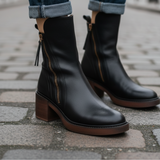 Valorine | Botine elegante din piele ecologică cu toc confortabil