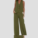 Ana – Set Cu Vesta Si Pantaloni Largi