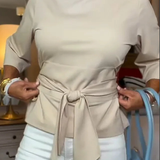 Daria – Top elegant cu fundă la talie