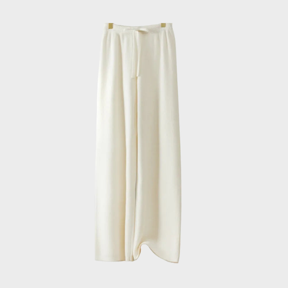 Pantaloni cu Talie Înaltă și Picior Larg