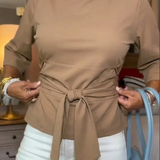 Daria – Top elegant cu fundă la talie