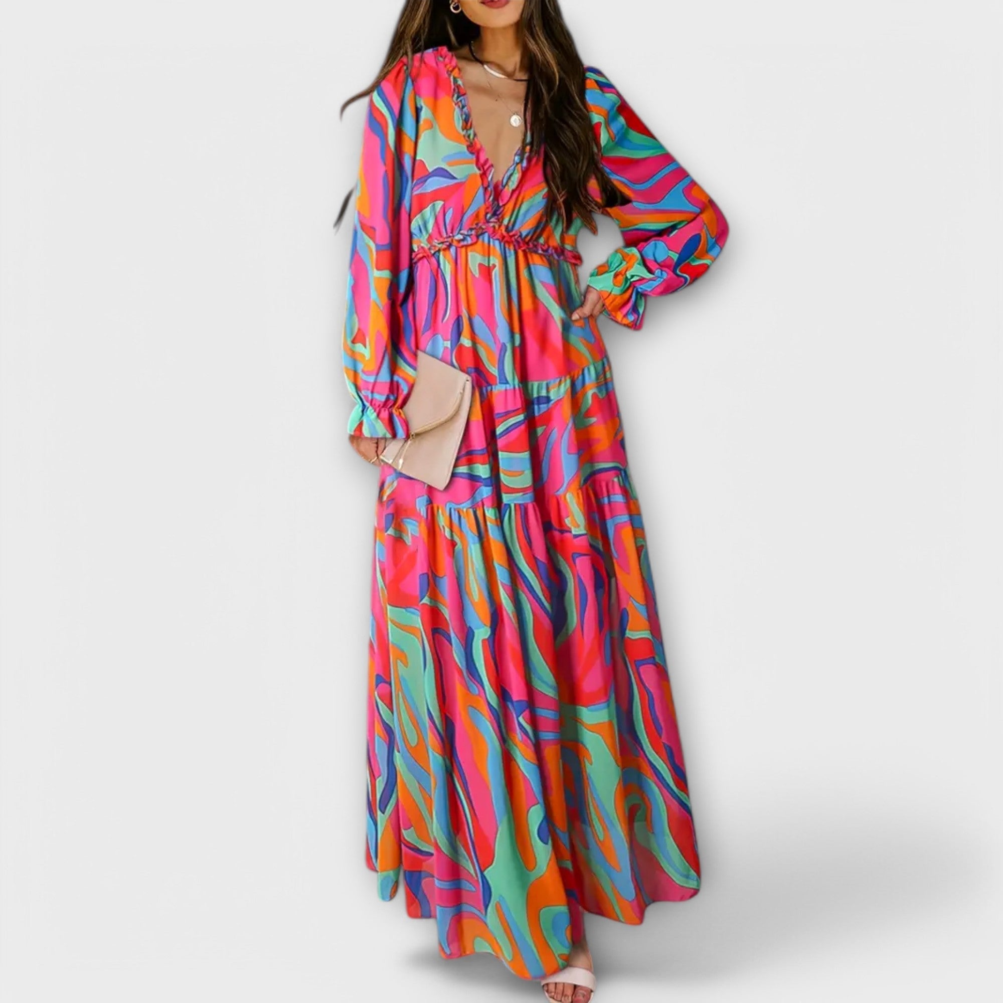 LILA – ROCHIE MAXI GRĂDINA SECRETĂ