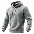 Daniel - Tricou sportiv pentru bărbați, cu mâneci lungi, din material texturat, cu glugă