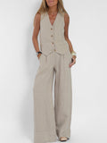 Ana – Set Cu Vesta Si Pantaloni Largi