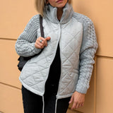 Roxana – Jachetă Tricotată Patchwork
