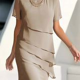 Eva - Rochie Elegantă cu Design Stratificat