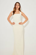 Clarisa – Rochie Maxi Halter cu Croială Sculpturală