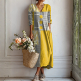 Paula – Rochie Artistică cu Textură Boho și Aspect Relaxat