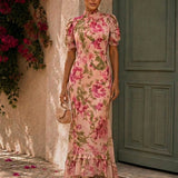 Zorina – Rochie cu Imprimeu Floral și Croială Romantică