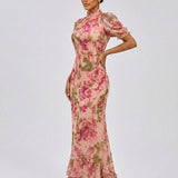 Zorina – Rochie cu Imprimeu Floral și Croială Romantică