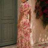 Zorina – Rochie cu Imprimeu Floral și Croială Romantică