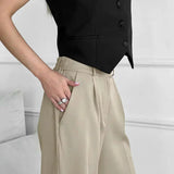 Pantaloni Largi Casual cu Buzunare