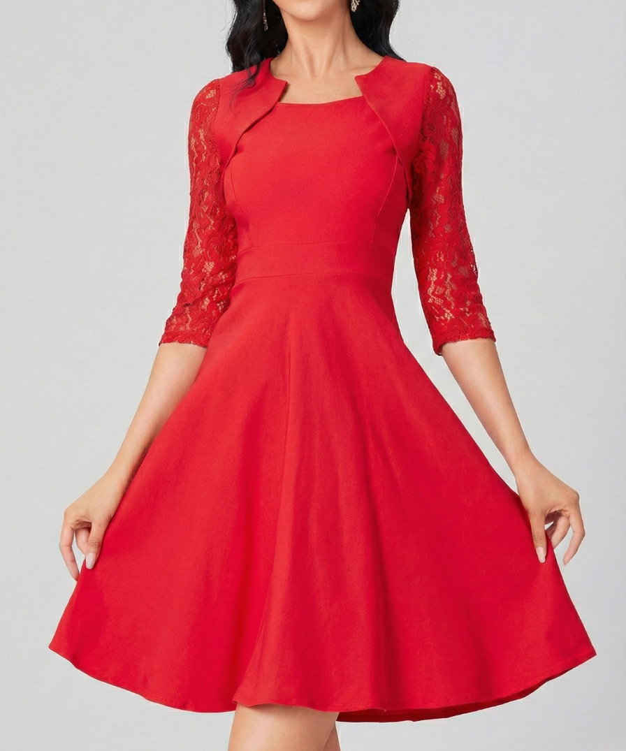 Simona – Rochie cu Detalii Delicate de Dantelă
